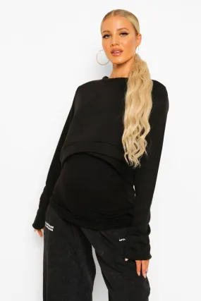 Maternity Overlay Sweatshirt