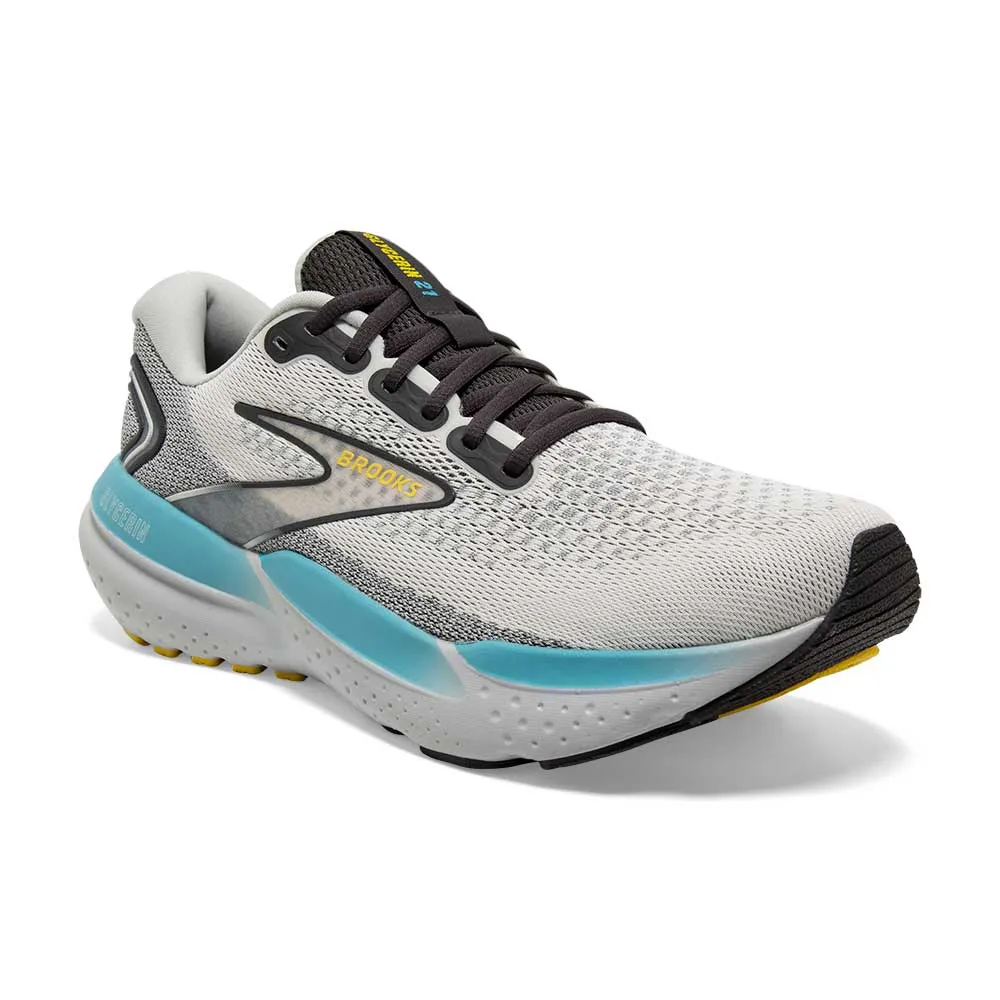 Men's Glycerin 21 Running Shoe - Coconut/Forged Iron/Yellow - Wide (2E)