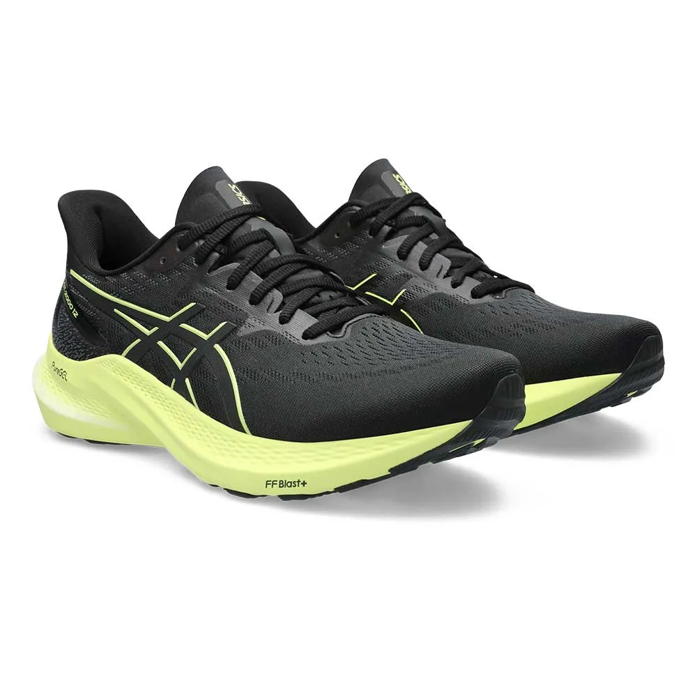 Men's GT-2000 12 Running Shoe - Black/Glow Yellow - Regular (D)