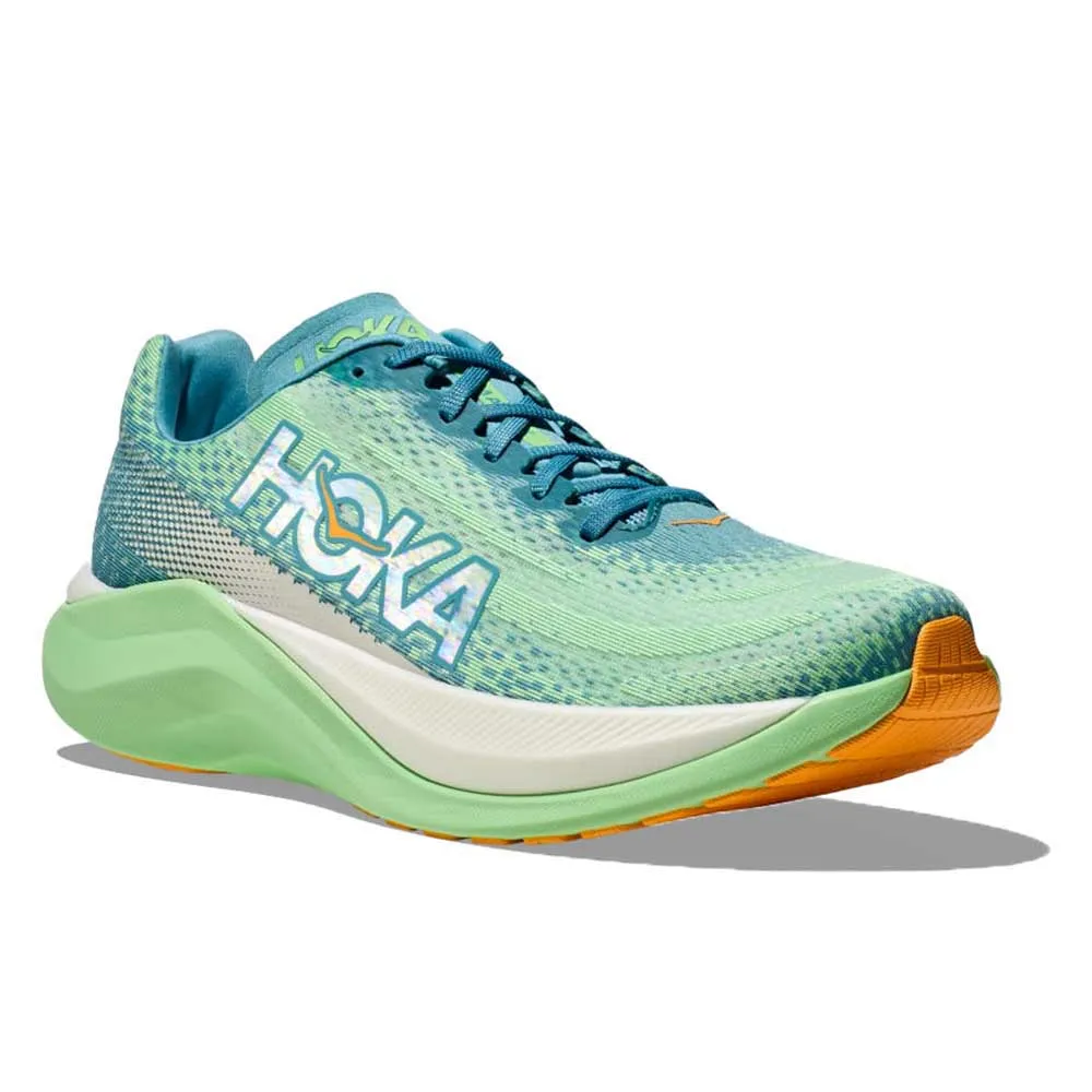 Men's Mach X Running Shoe - Ocean Mist/Lime Glow - Regular (D)