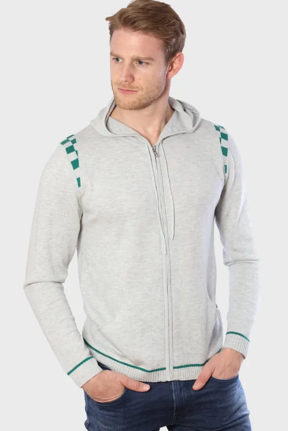 Men's Merino and Cotton Checker Print Tracksuit