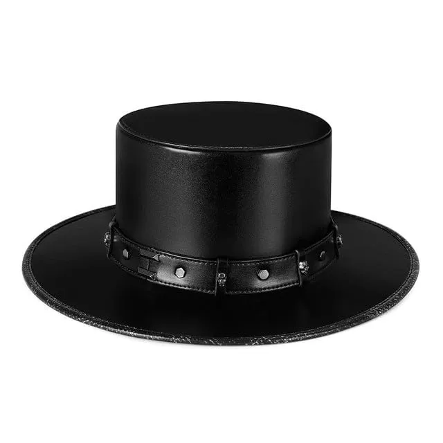 Men's Steampunk Rivet Splice Hat