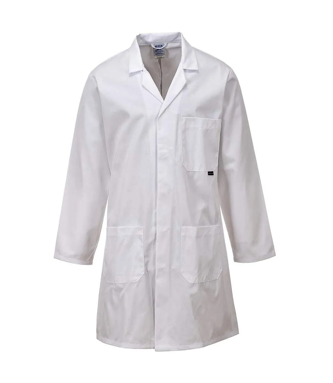 Mens workwear coat white Portwest