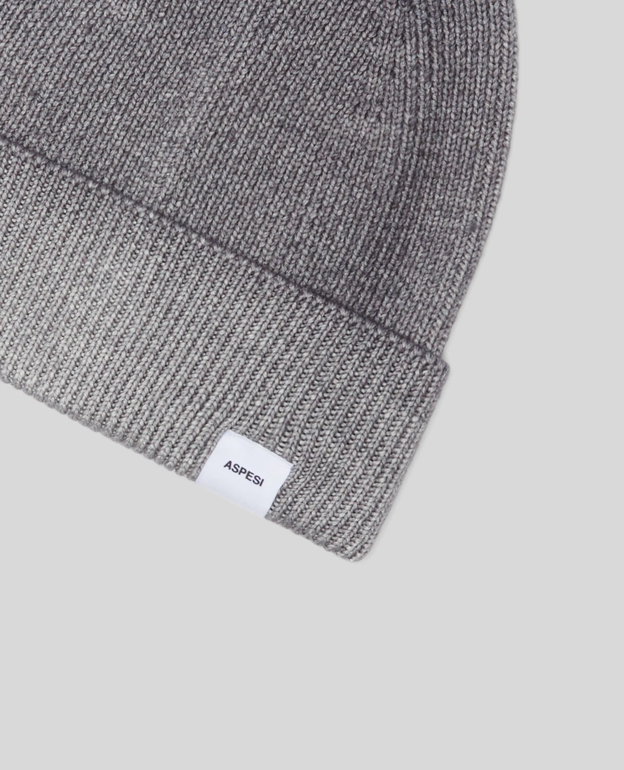 merino wool beanie - grey