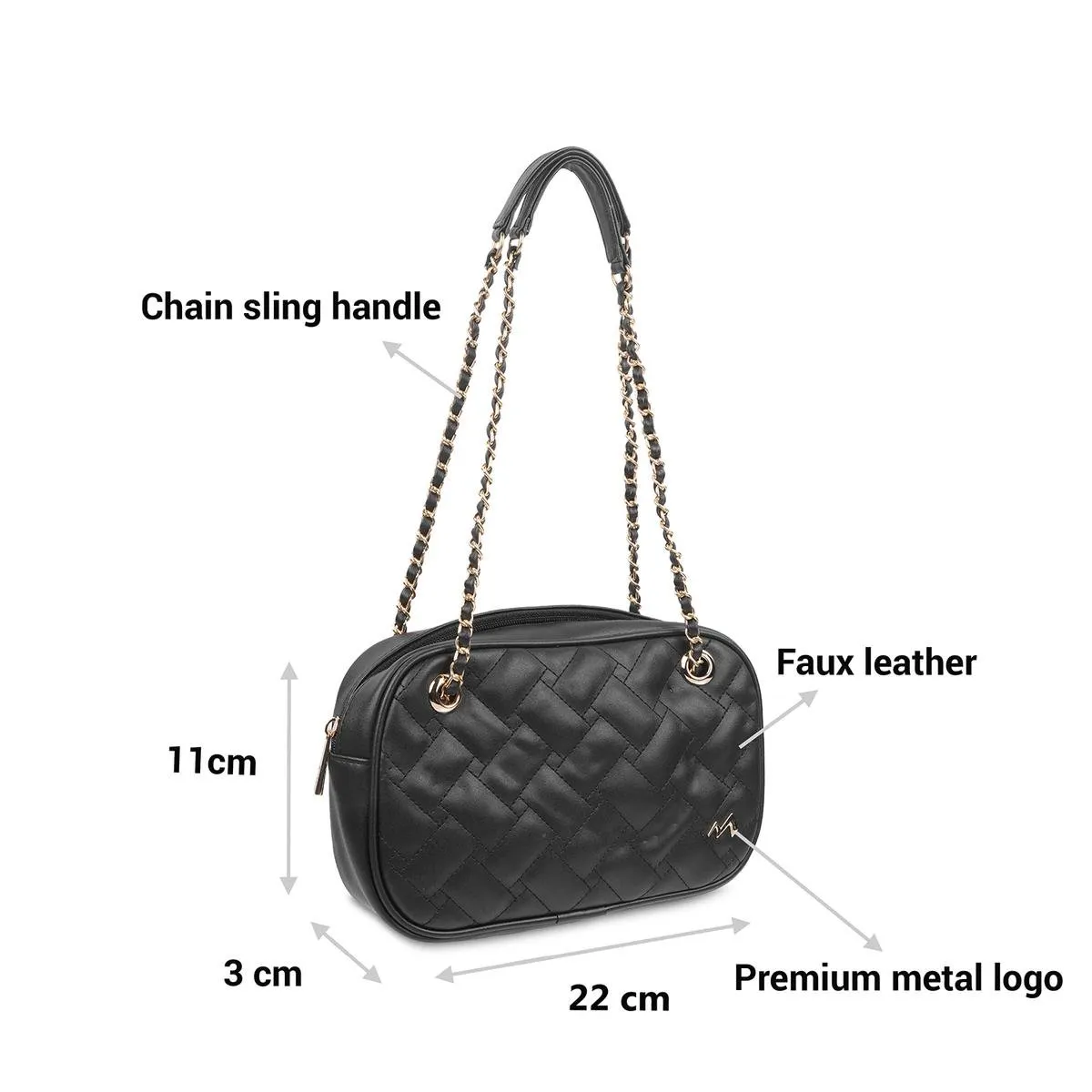 Metro Women Black Shoulder Bag