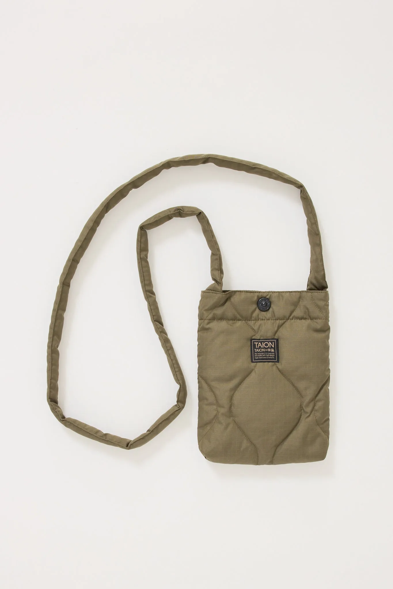 Military Cross Body Down Bag Small Dark Olive