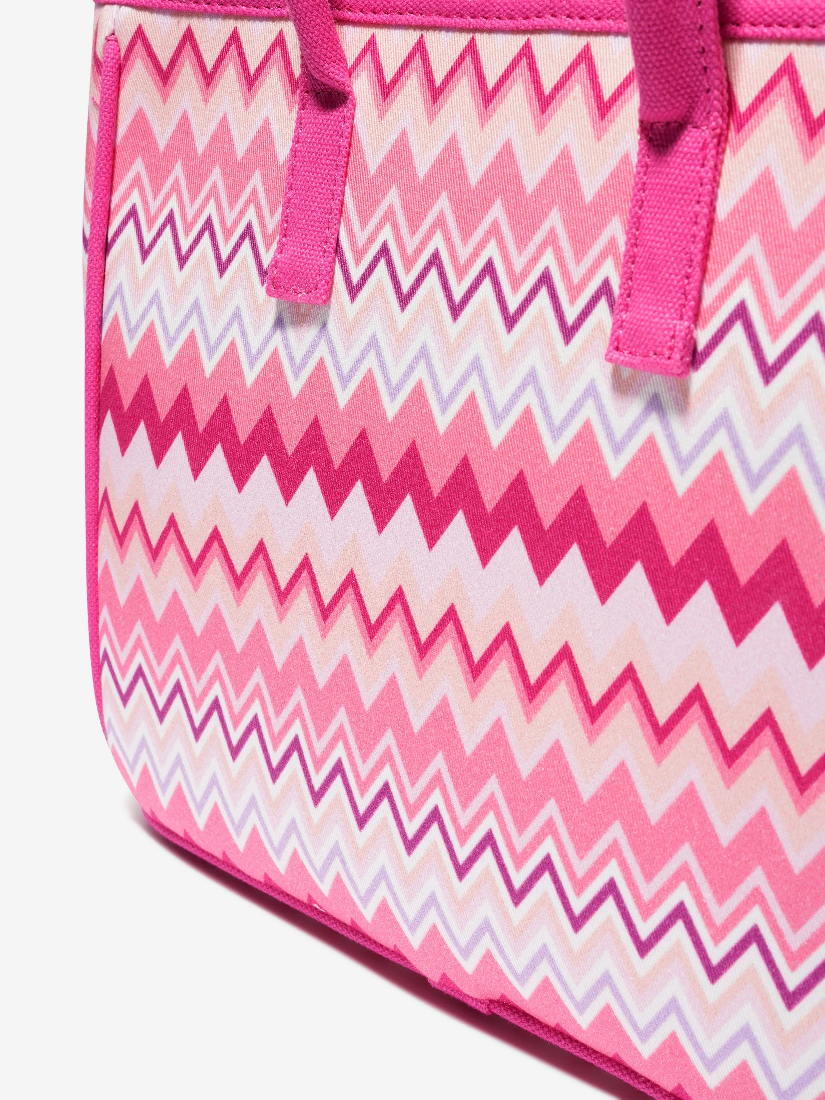 Missoni Girls Zig Zag Shoulder Bag in Pink