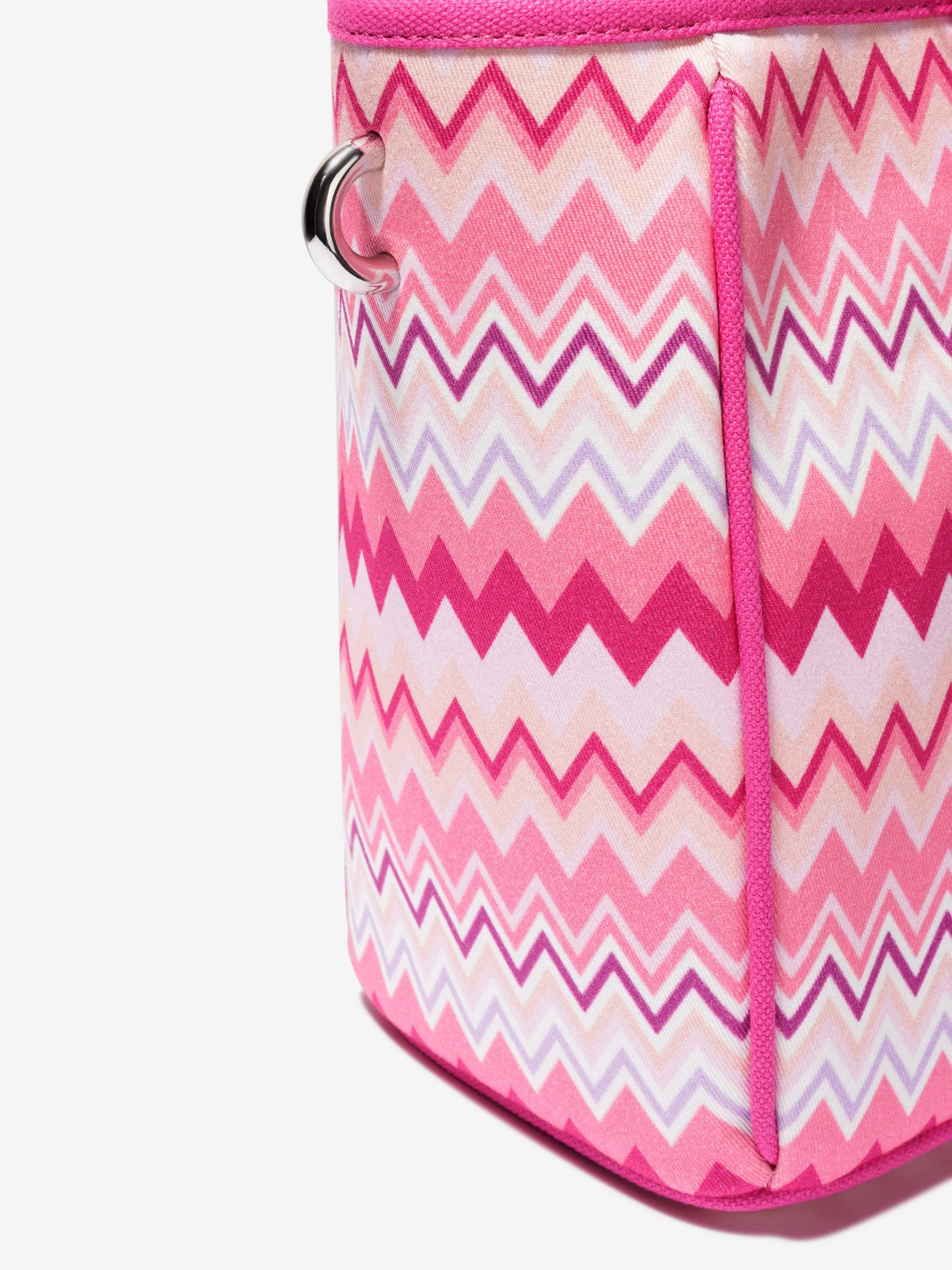 Missoni Girls Zig Zag Shoulder Bag in Pink