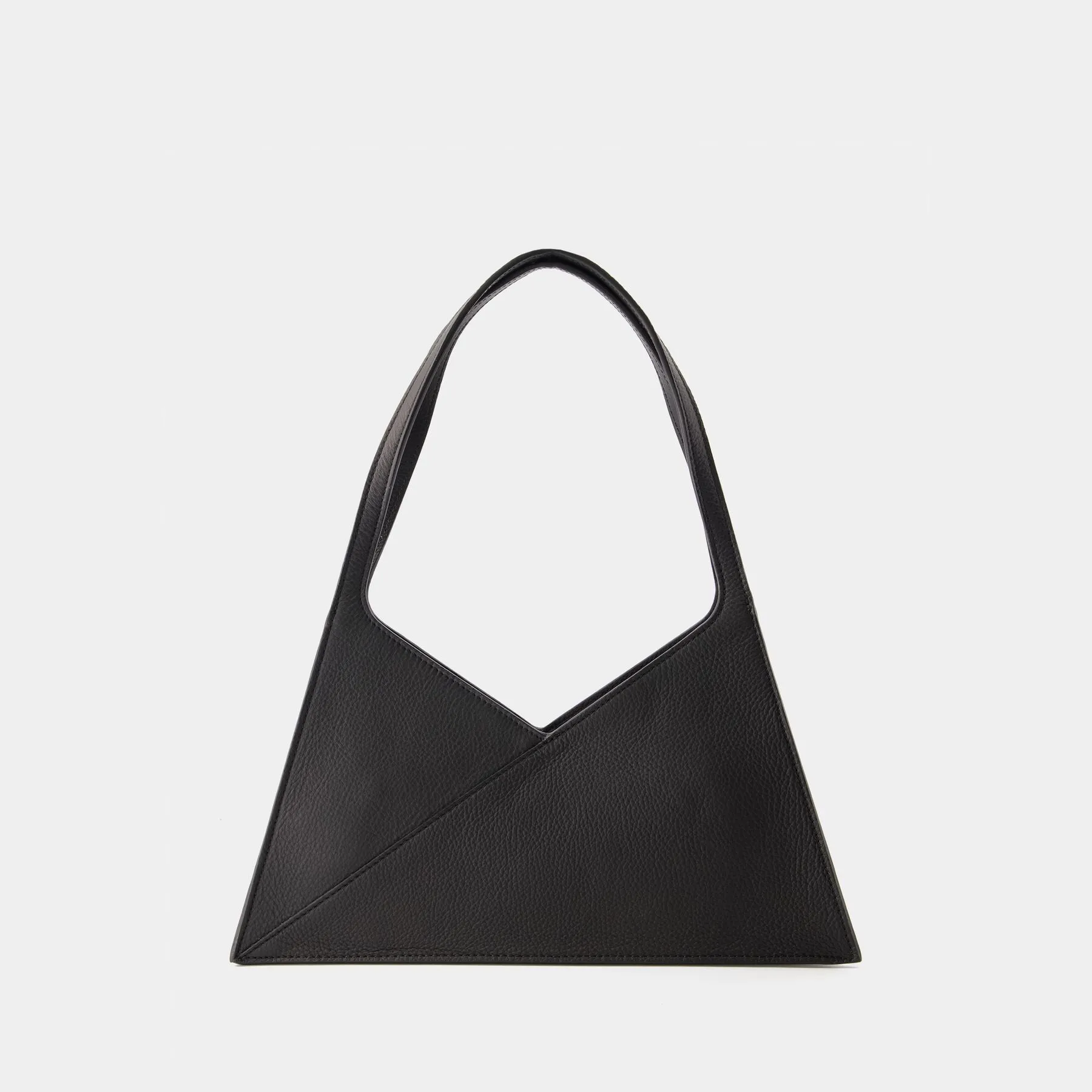 MM6 Maison Margiela  Accordion Baguette Hobo Bag - MM6 Maison Margiela - Leather - Black