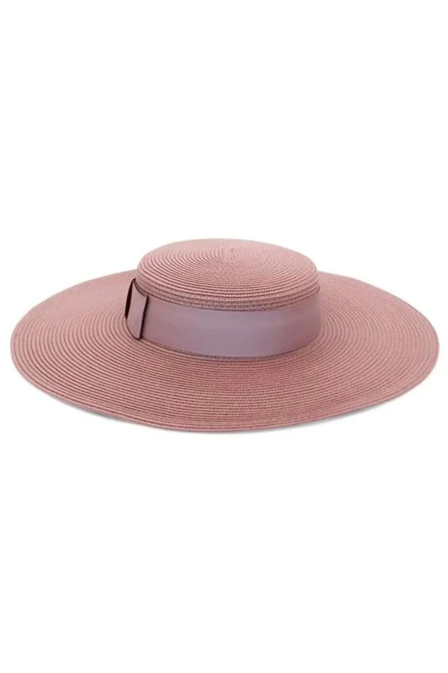 ----Morgan & Taylor   ----Macy Boater Hat (Blush Pink) ---