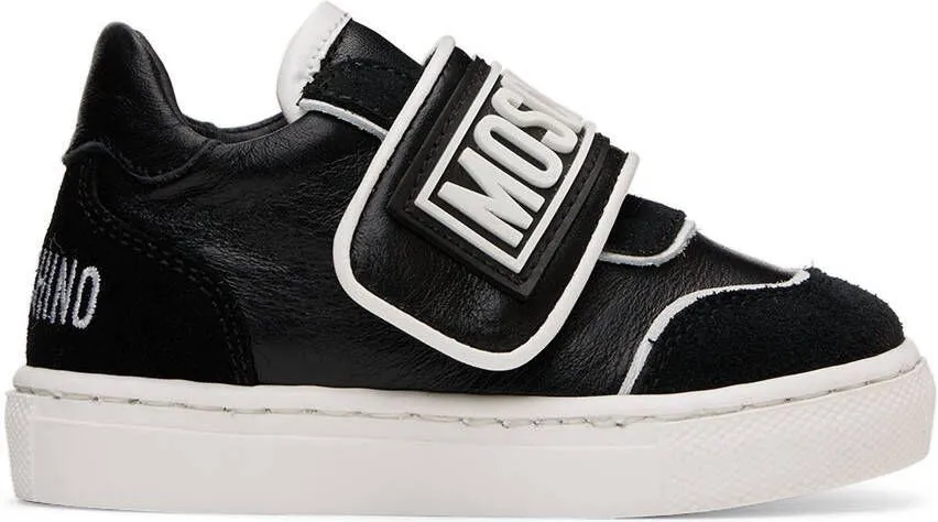 Moschino Baby Black Velcro Sneakers