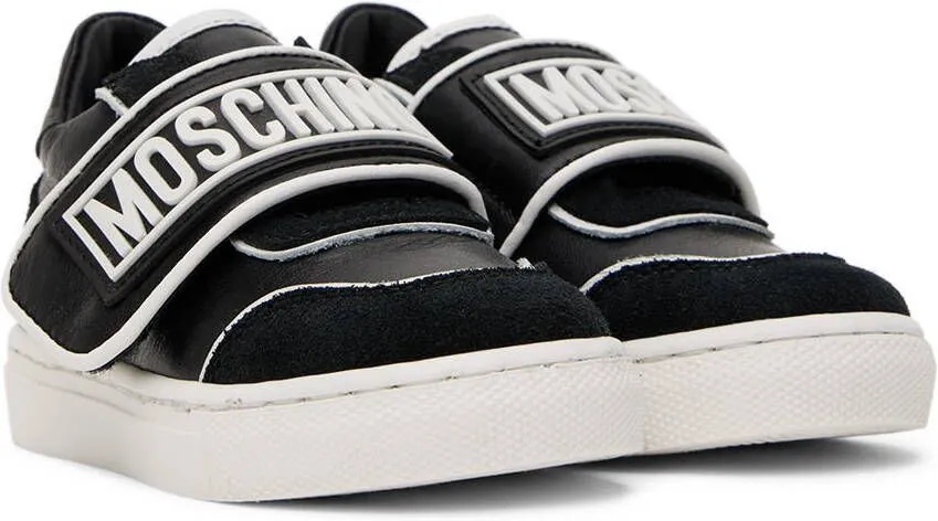 Moschino Baby Black Velcro Sneakers