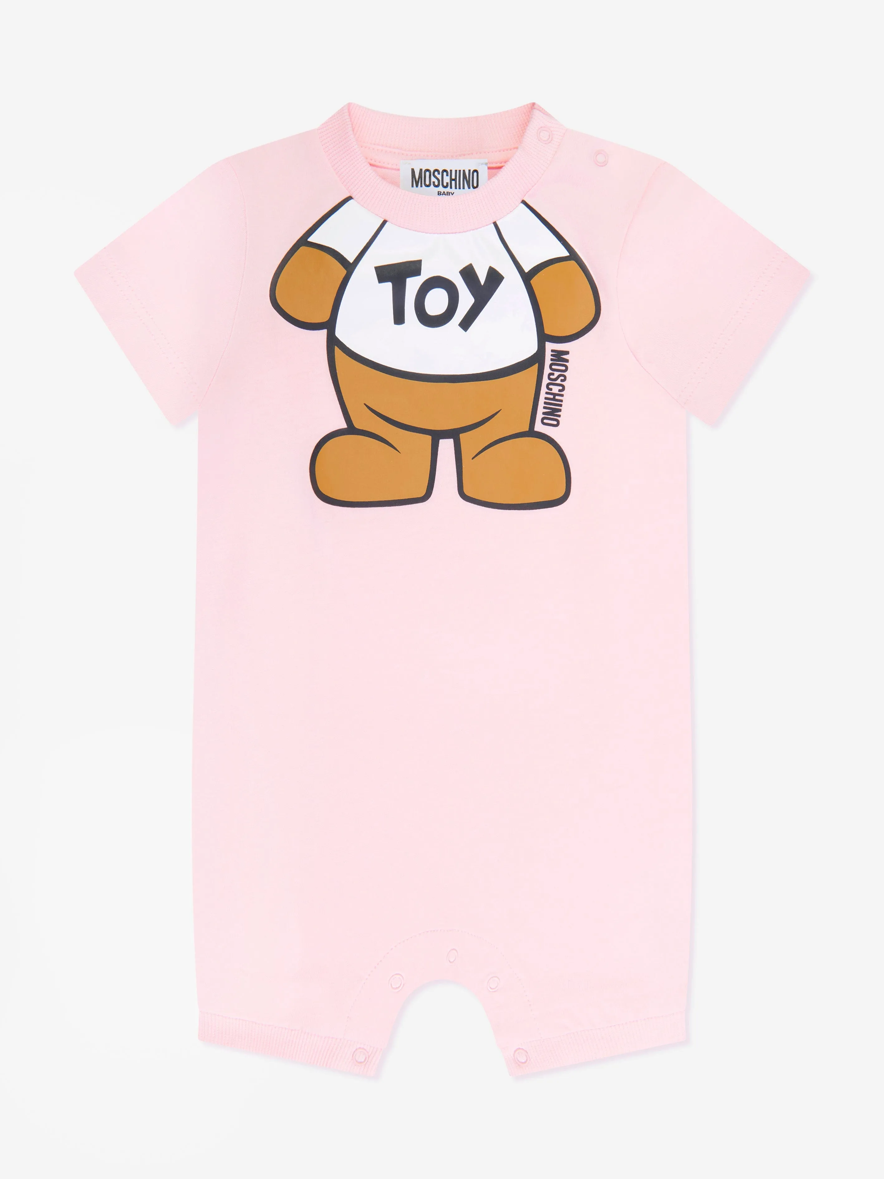 Moschino Baby Teddy Toy Romper in Pink