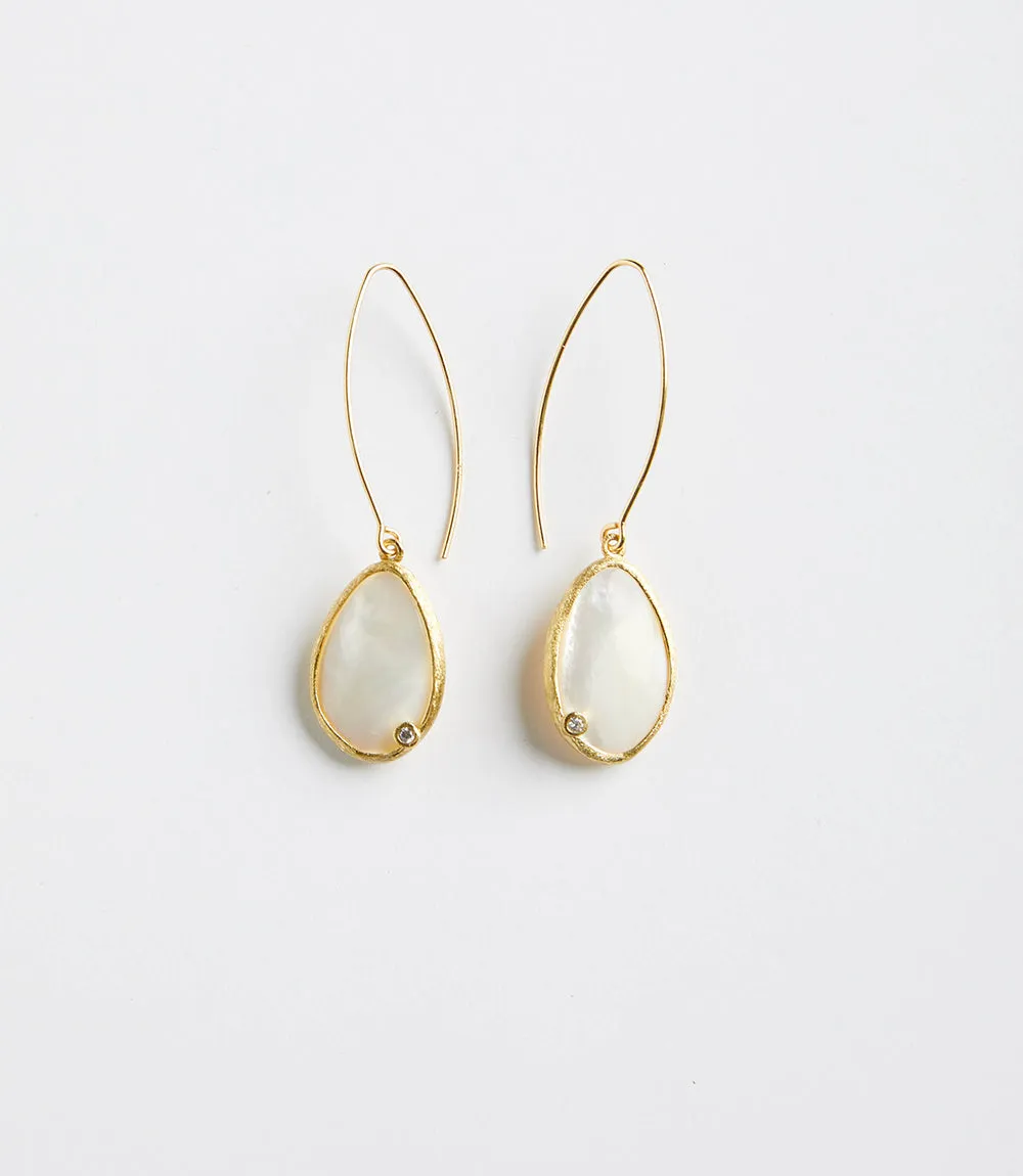 Mother of Pearl Teardrop Earrings