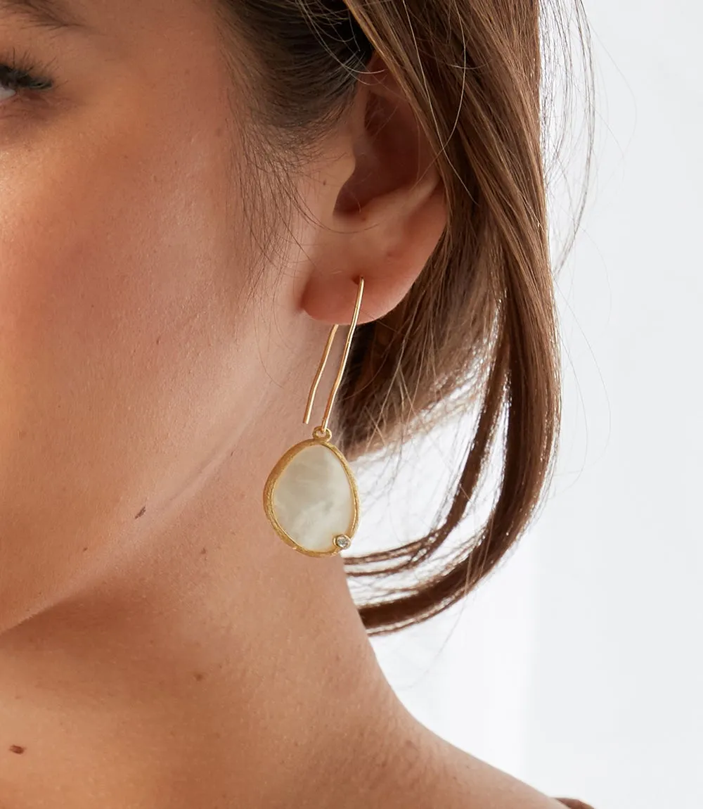 Mother of Pearl Teardrop Earrings