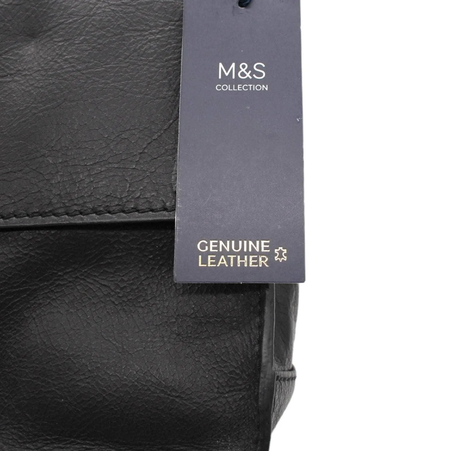 M&S Black Leather Cross Body Bag