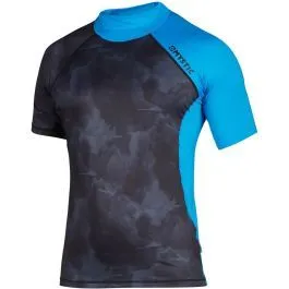 Mystic Crossfire Short Sleeve Rash Vest - Navy/Lime