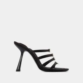 Nala 105 Logo  Sandals - Alexander Wang -  Black - Satin