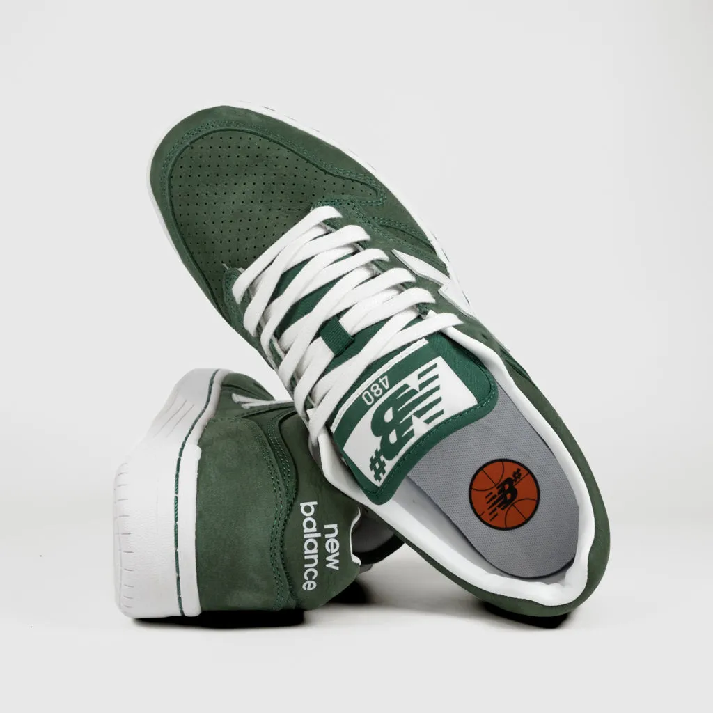 New Balance Numeric - 480 Shoes - Forest Green / White