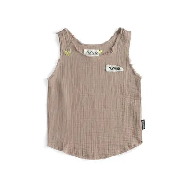 NUNUNU Muslin Tank Top Stone