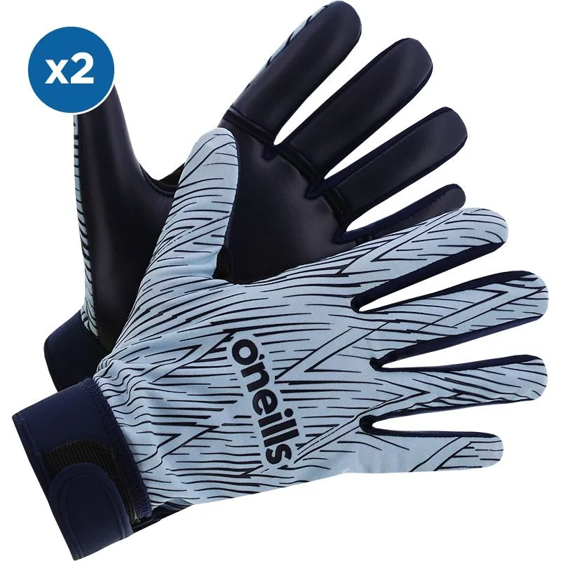 O'Neills Gravity GAA Gloves 2 Pack Sky / Marine