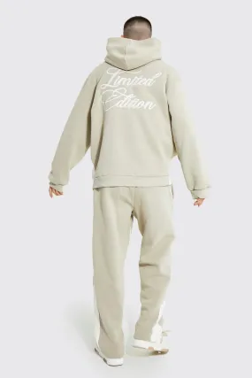 Oversized Embroidered Ribbed Gusset Tracksuit