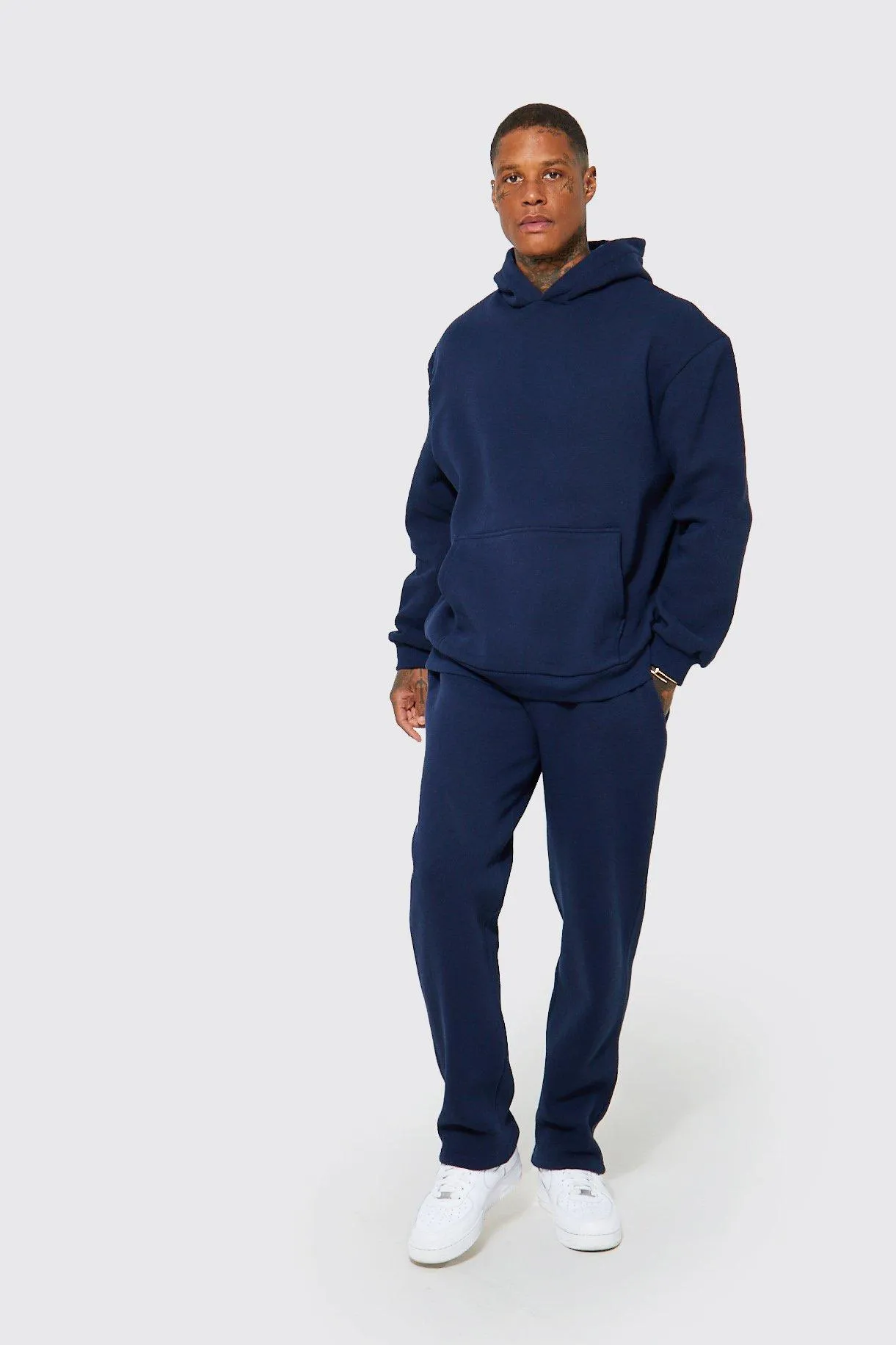 Oversized Hooded Straight Leg Tracksuit