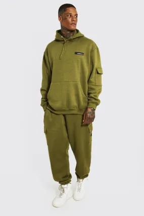 Oversized Official Man Hooded Cargo Tracksuit