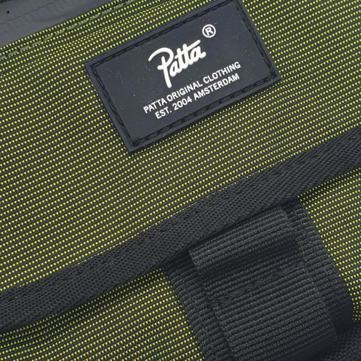 Patta Black & Safety Yellow Cross Body Bag