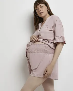 Pink maternity pyjama set