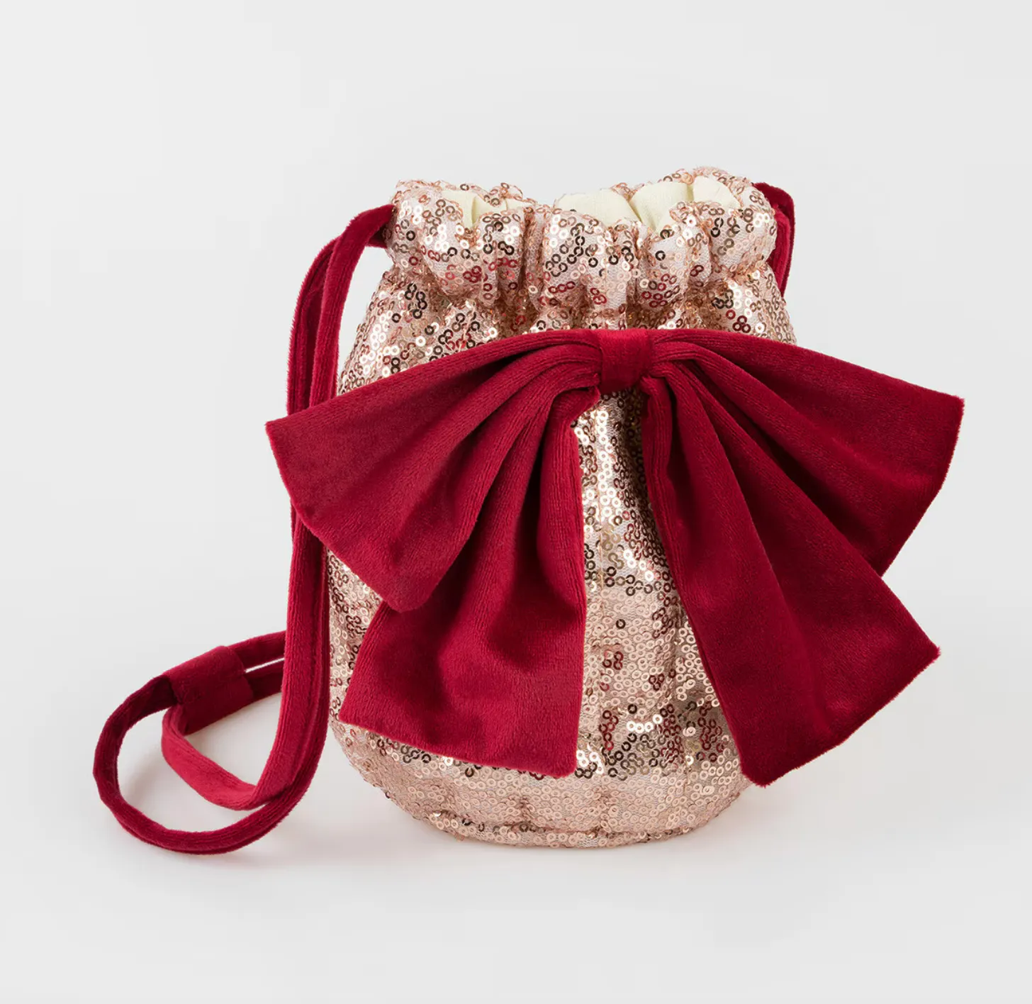 Pink Sequin Bow Bag