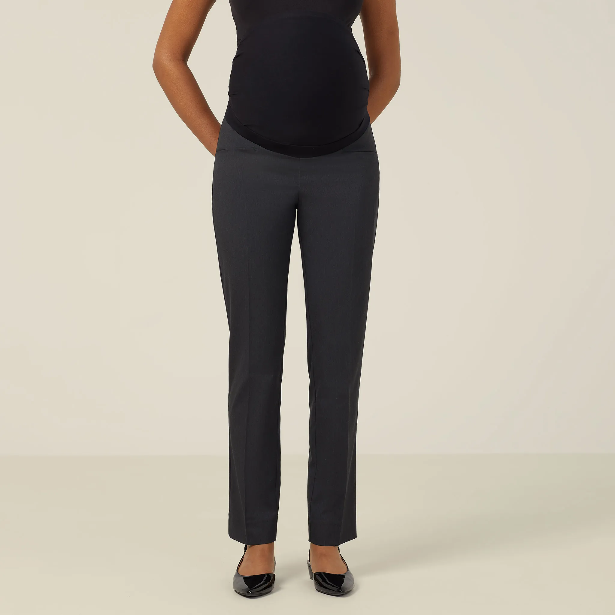 Poly Viscose Stretch Maternity Pant