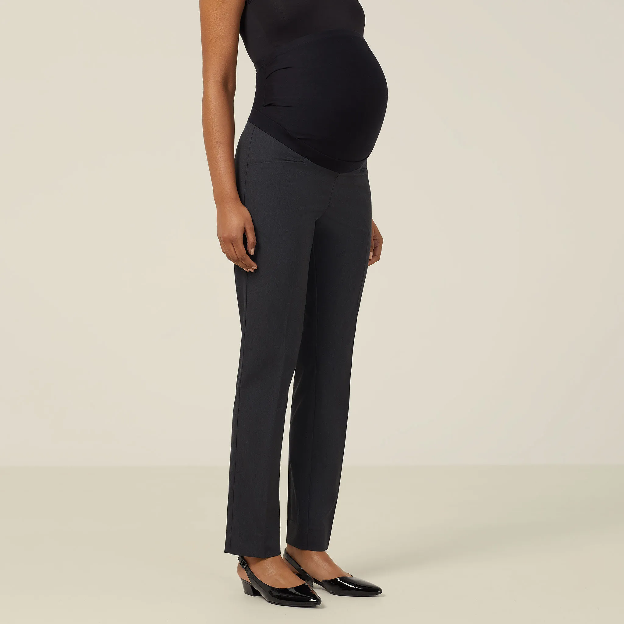 Poly Viscose Stretch Maternity Pant