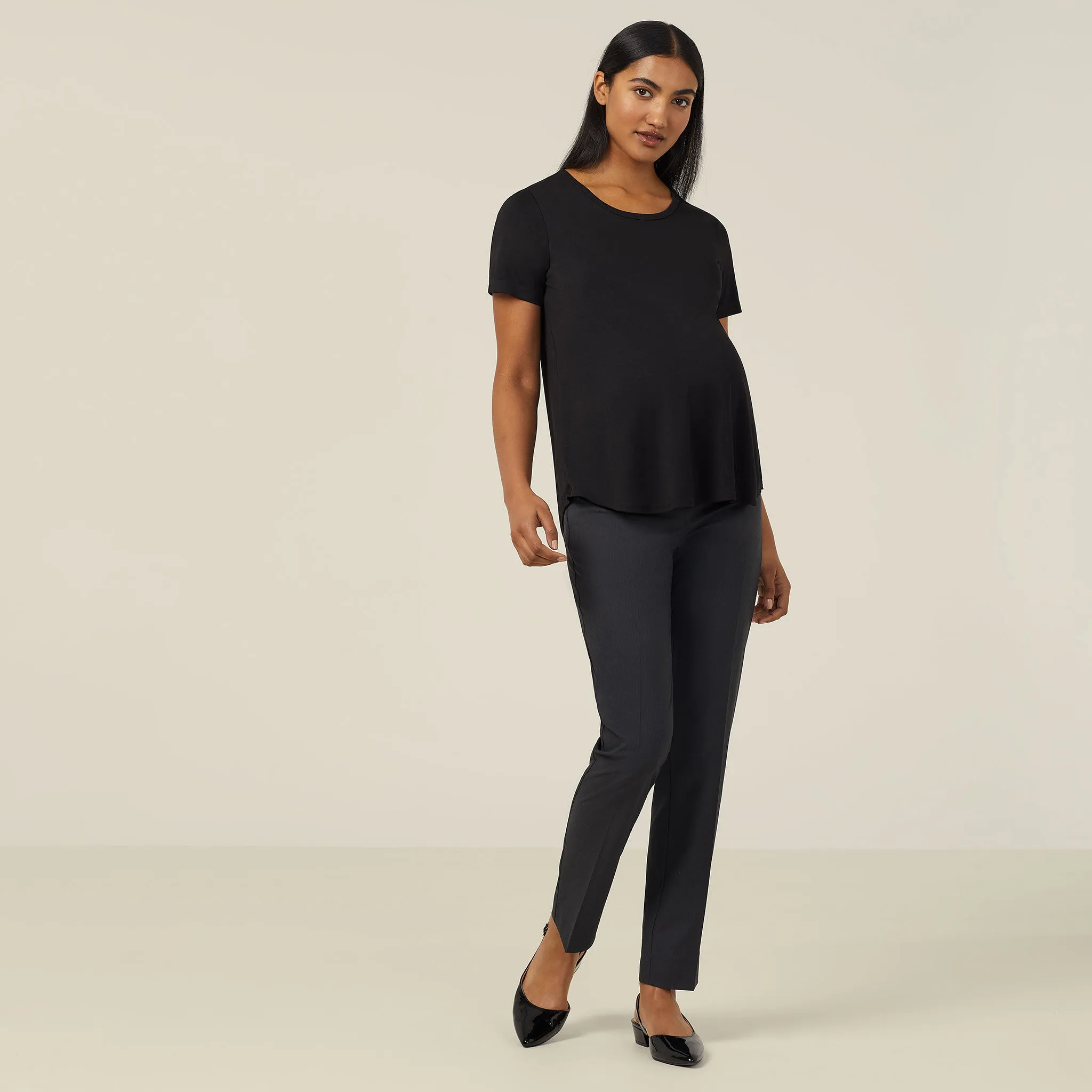 Poly Viscose Stretch Maternity Pant