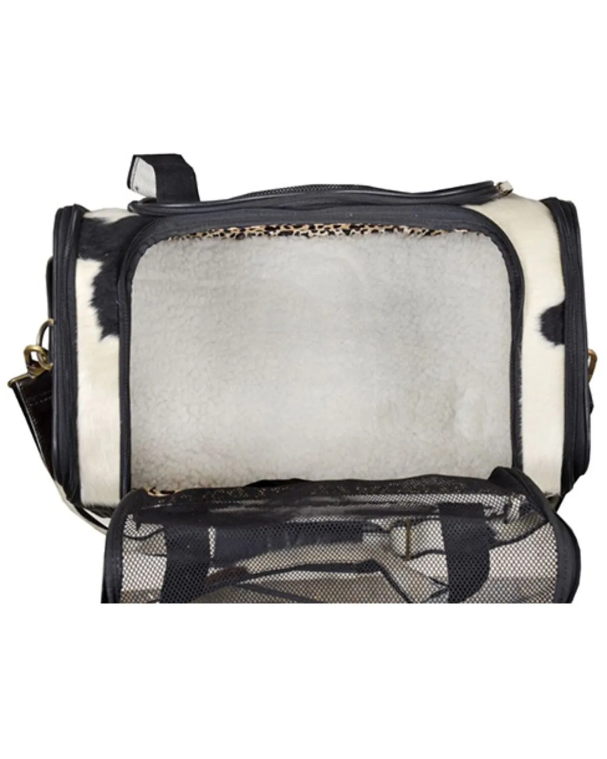 Product Name:  Myra Bag Smoke Hair-On Leather Dog Bag