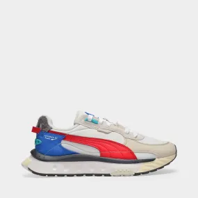 Puma  Wild Rider Sneakers in White and Red Canvas