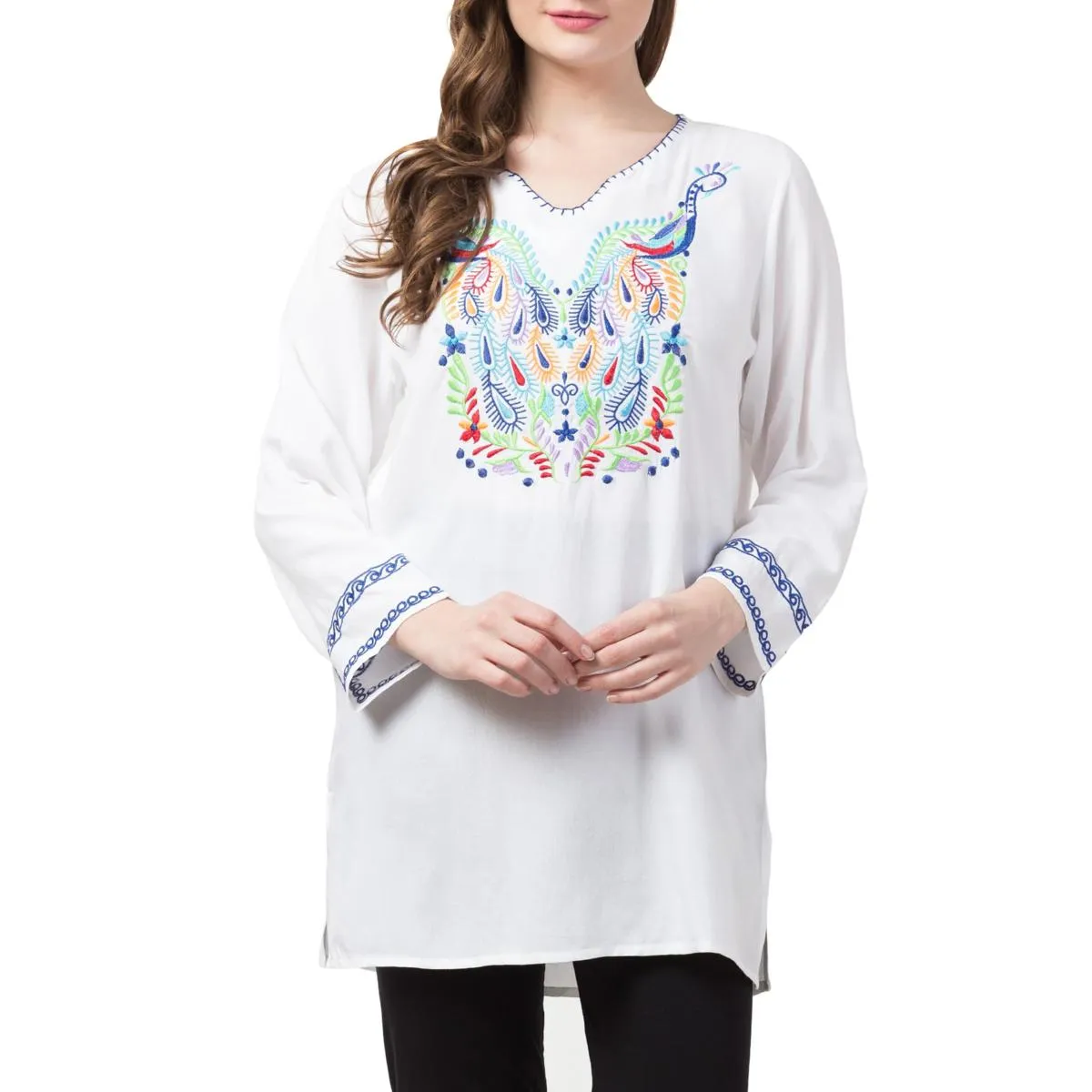      Raj Esha Embroidered Tunic     