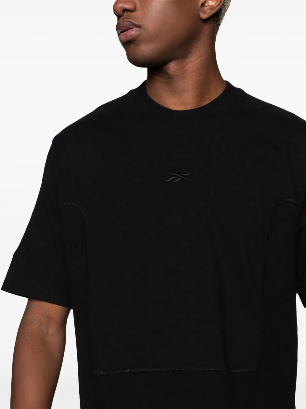 Reebok LTD logo-embroidered cotton T-shirt - Black