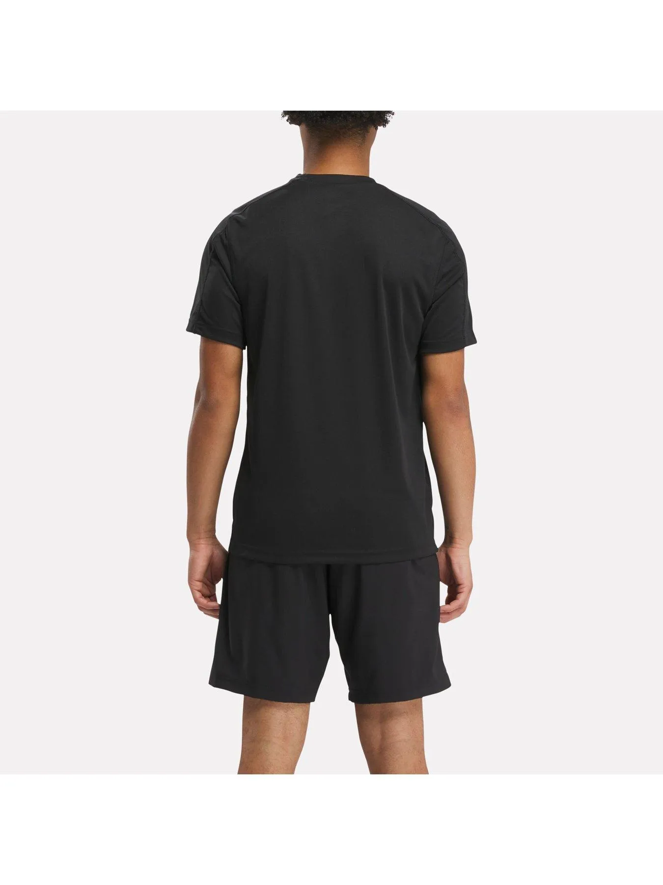 Reebok Mens Training ID Shorts Sleeve Tech Tee - Black