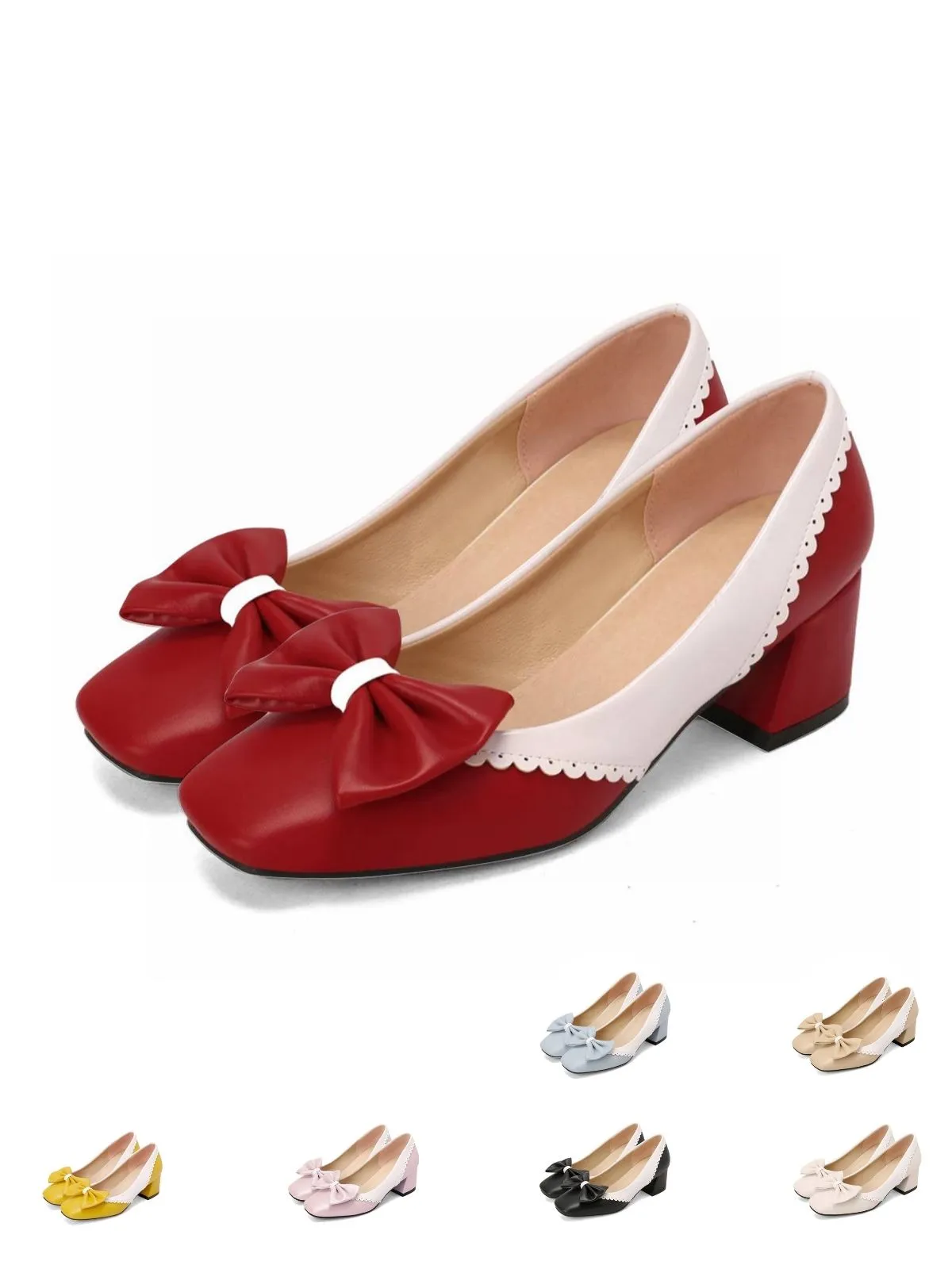 Retro Mary Jane High Heel Shoes