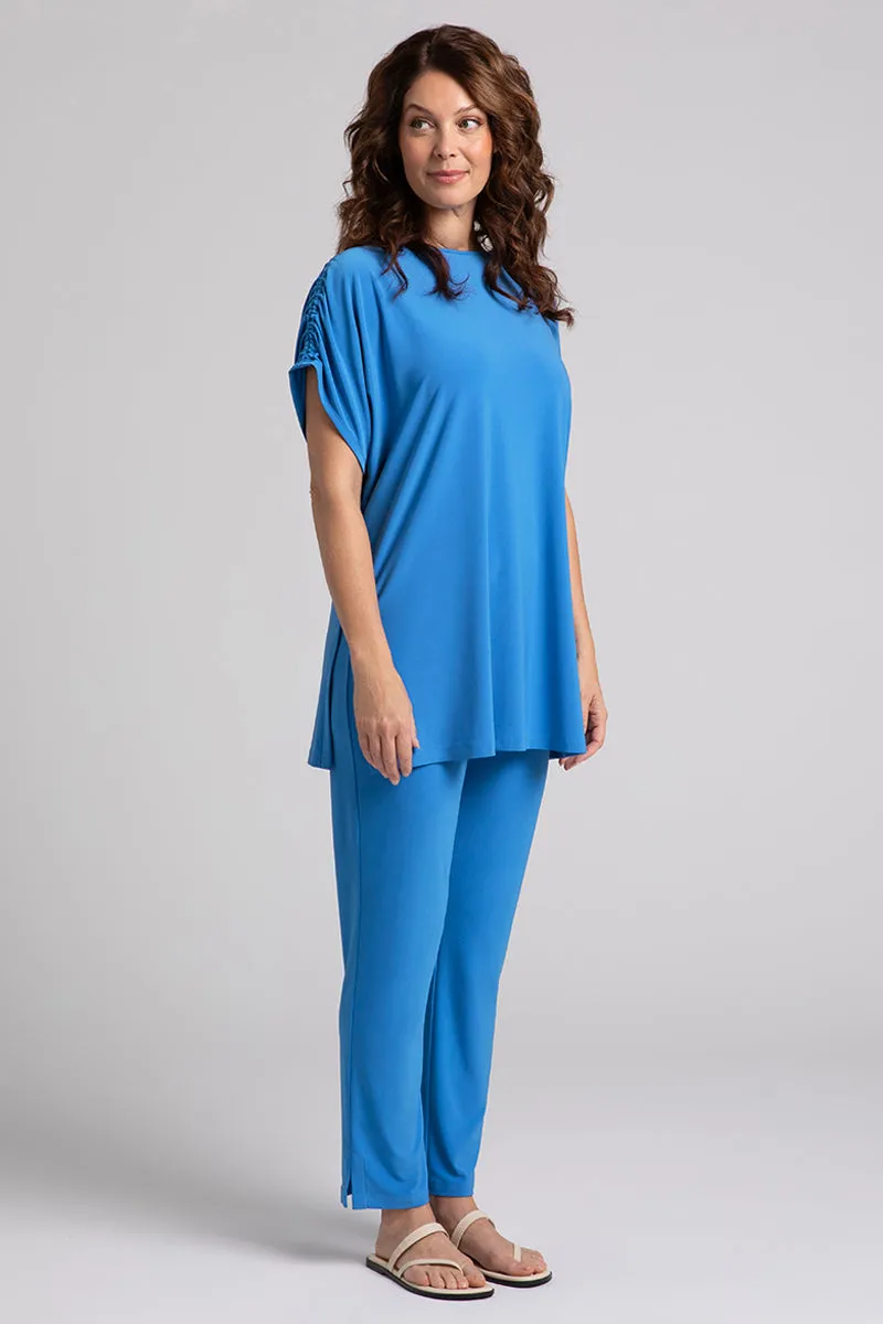 Revelry Tunic with Ruched Shoulder | Marine