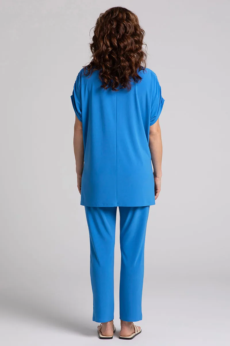 Revelry Tunic with Ruched Shoulder | Marine