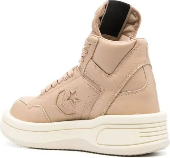 Rick Owens DRKSHDW x DRKSHDW Turbowpn leather sneakers Neutrals