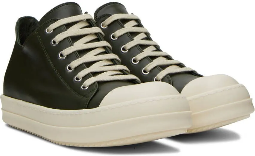 Rick Owens Green Low Sneakers