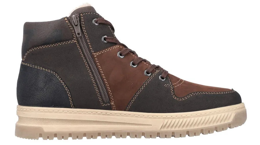 Rieker Espresso Warmlined Lace Up Boot