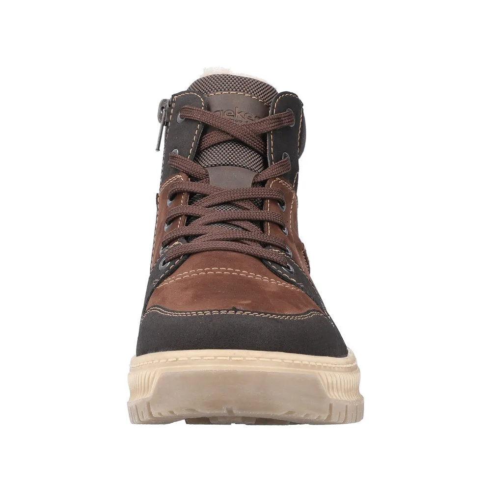 Rieker Espresso Warmlined Lace Up Boot