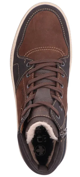 Rieker Espresso Warmlined Lace Up Boot