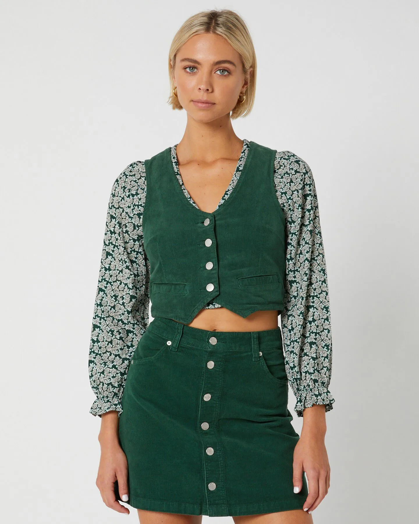 Rollas Dallas Vest - Basil Cord | SurfStitch