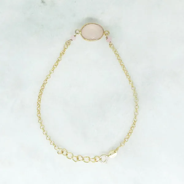 Rose Quartz Single Bracelet