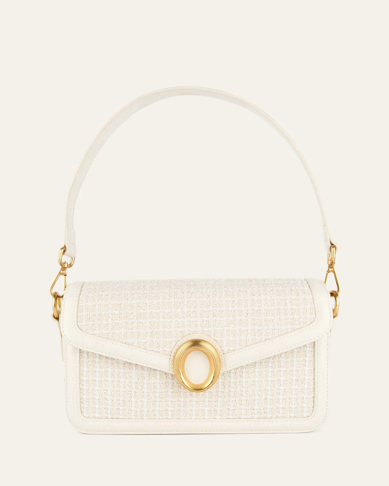 ROSE SHOULDER BAG OFF WHITE TWEED